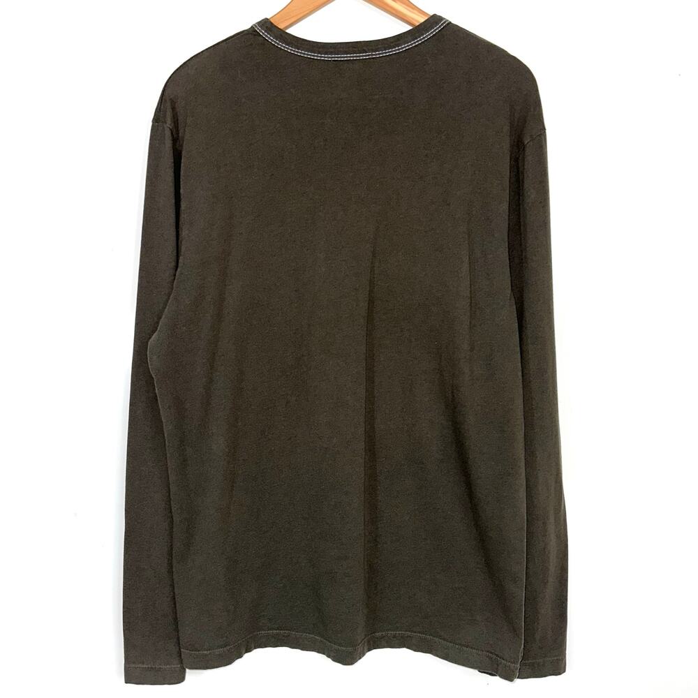 SOLD 💕Standard James Perse Men’s Green Combed Cotton Long Sleeve Crew Neck Shirt - Picture 7 of 10